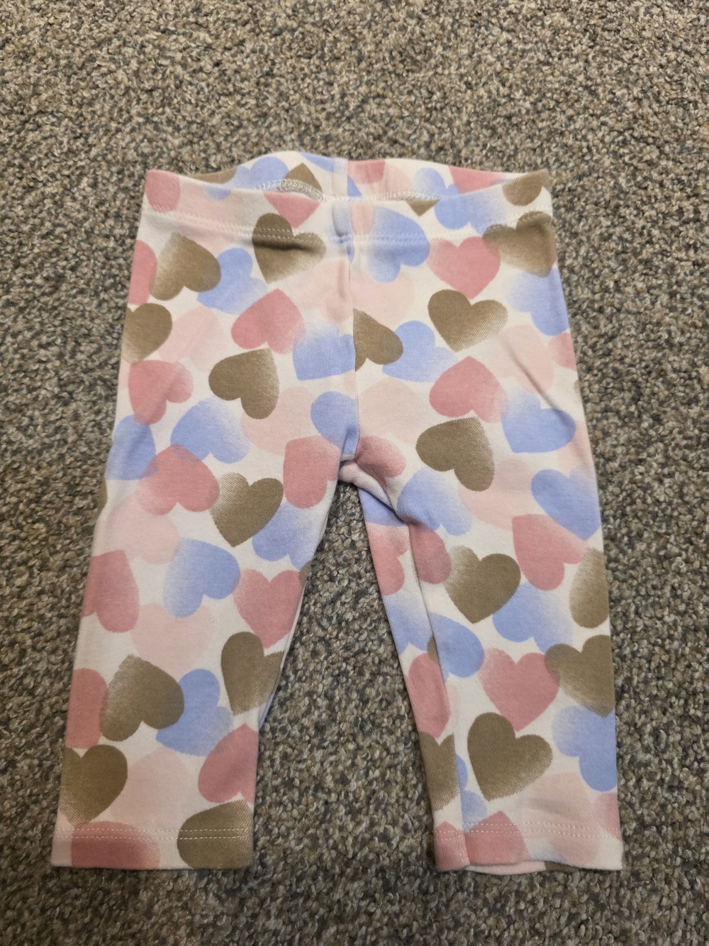 3/$10 Pekkle Baby Girls Pink Blue Brown Heart Print Leggings